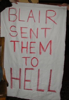 photo: 'Blair sent them to hell'