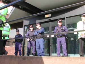 photo: more cops outside BBC